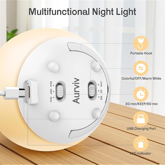 Baby Night Light, Rechargeable Touch Control Night Light - Image 5