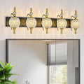 Modern Crystal Bathroom Vanity Lights Fixtures Over Mirror Black Gold Vintage by LBSQJ