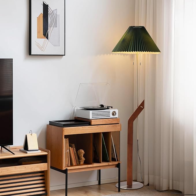 Floor Lamps for Living Room, Mid Century Modern Wood Large Floor Lamp, Height - Image 2