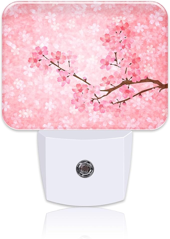 Blooming Cherry Blossoms Night Light Plug into Wall, Cherry Blossoms Night Light by Uiaoiais
