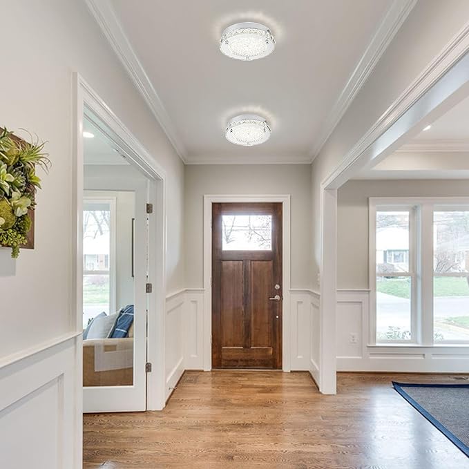Modern Crystal Flush Mount LED Ceiling Light - Image 6