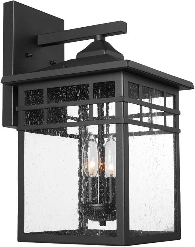 Outdoor Light Fixture Wall Mount, Large Waterproof Outdoor Square Wall Lantern by Diyel