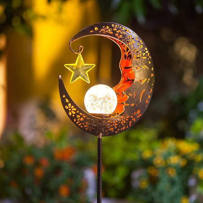 Solar Lights Outdoor Decor Moon Lantern - Image 3