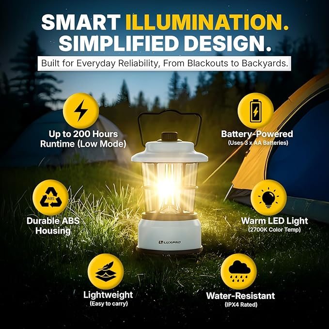 LUXPRO Retro LED Lantern - Image 5