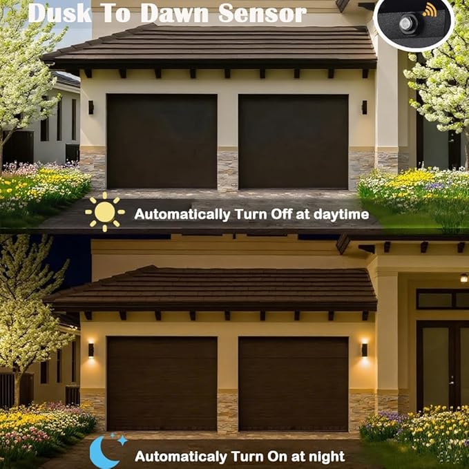 Dusk to Dawn Outdoor Lighting, Up and Down Lights Outdoor Wall Sconce - Image 7