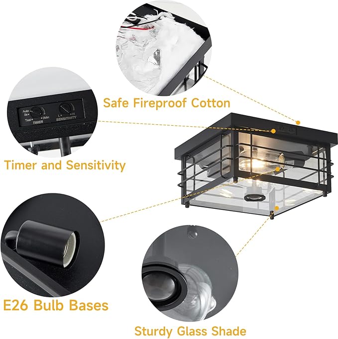 Yisuro Outdoor Ceiling Light - Image 5