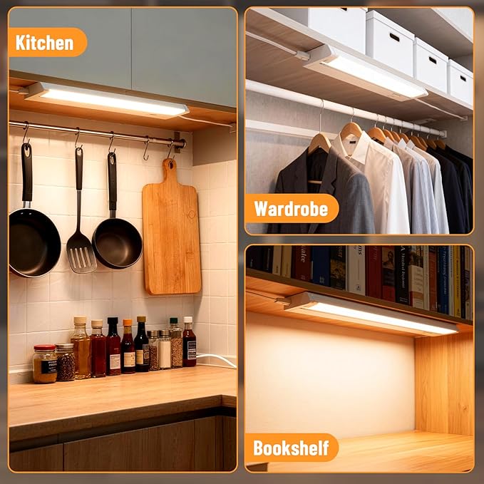 4 Pack 34" LED Under Cabinet Lighting Hardwired, 22W 1800LM 3CCT Adjustable - Image 8