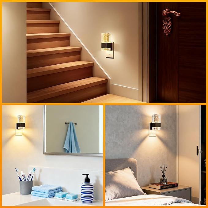LED Night Light with Bubble Acrylic Design, Dusk to Dawn Sensor, 3 Color - Image 5