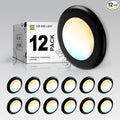 ASD 12 Pack LED Disk Lights 6 Inch, 15W 5CCT 2700K-5000K 1245LM CRI90+ by ASDLightingCorporation