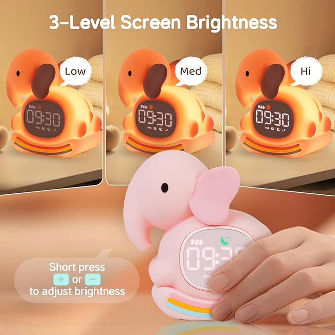 Alarm Clock for Kids with Night Light, Sleep Training Clock Time to Wake Clock - Image 6