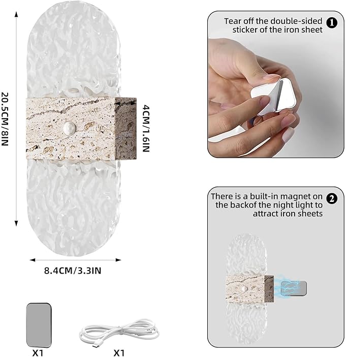 Magnetic Wall lamp Without Wiring, USB Charging Modell, Human-Sensing Ambient - Image 2