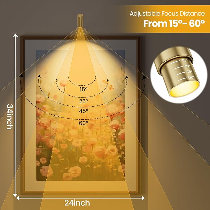 Zoomable Picture Light Spotlight, Plug in LED Picture Lights - Image 2