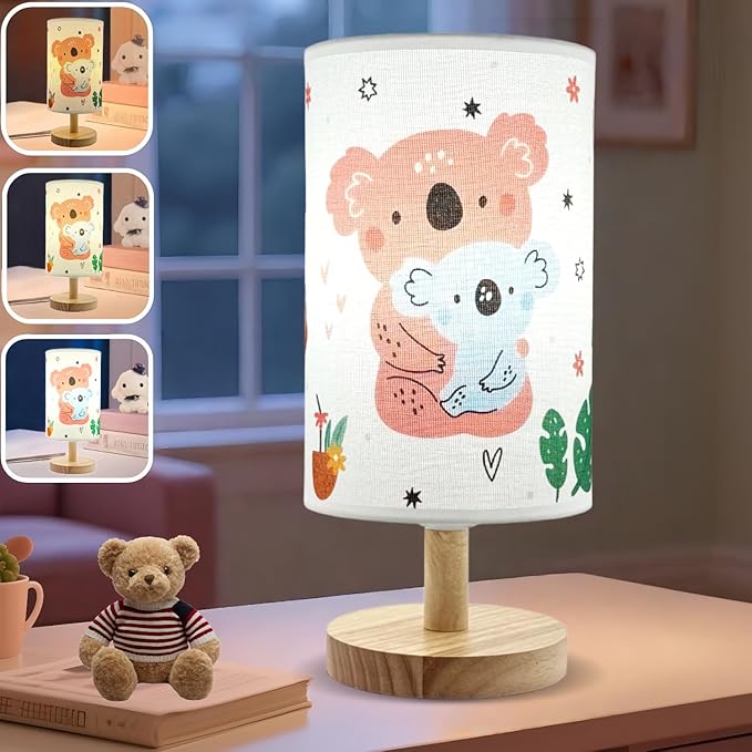 Kids Table Lamp for Girls Bedroom Nightstand Lamps, Christmas Gift for - Image 9