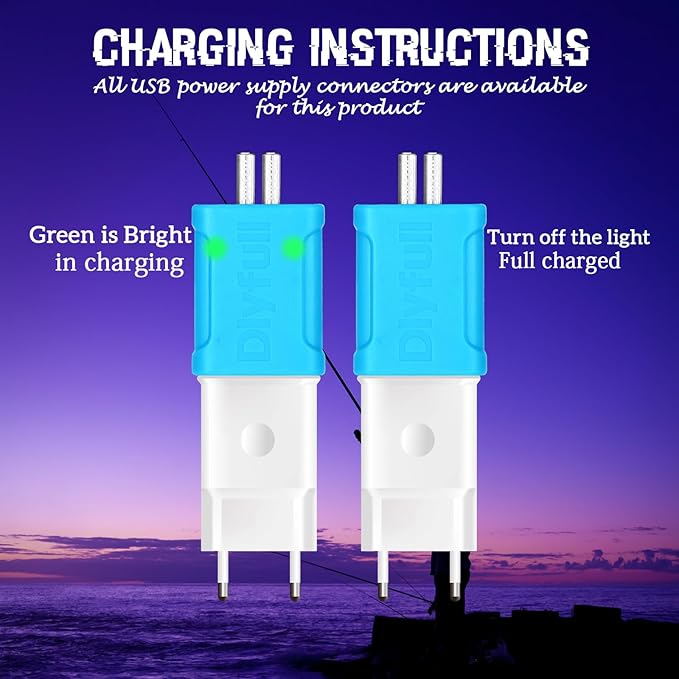 6 Pcs Fishing Glow Sticks LED Fishing Pole Light Night Fish Alert Glow Stick - Image 3