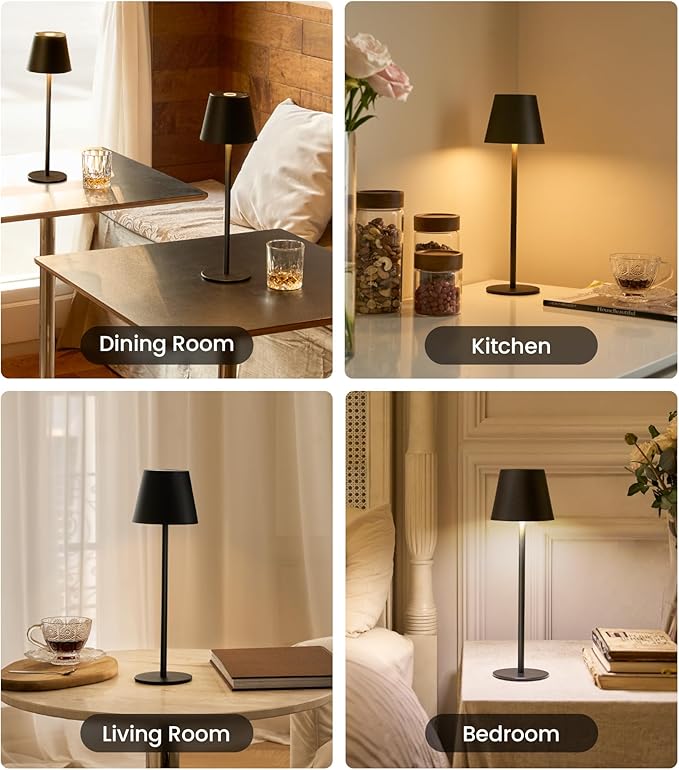 Cordless Table Lamp, Portable Battery Operated Lamp - Image 8