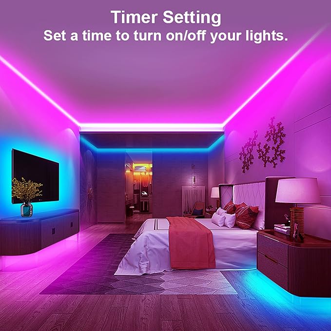 maylit 6 PCS RGB Under Cabinet Lighting Kit, App and Remote Control Led Strip - Image 4