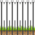 7 Pack 10 FT String Light Poles, Metal by Unknown