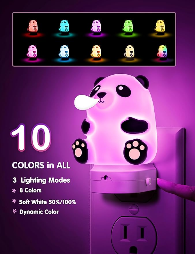 L LOHAS LED Night Light for Kids, 3D Cute Night Light Plug in, Dusk to Dawn - Image 4