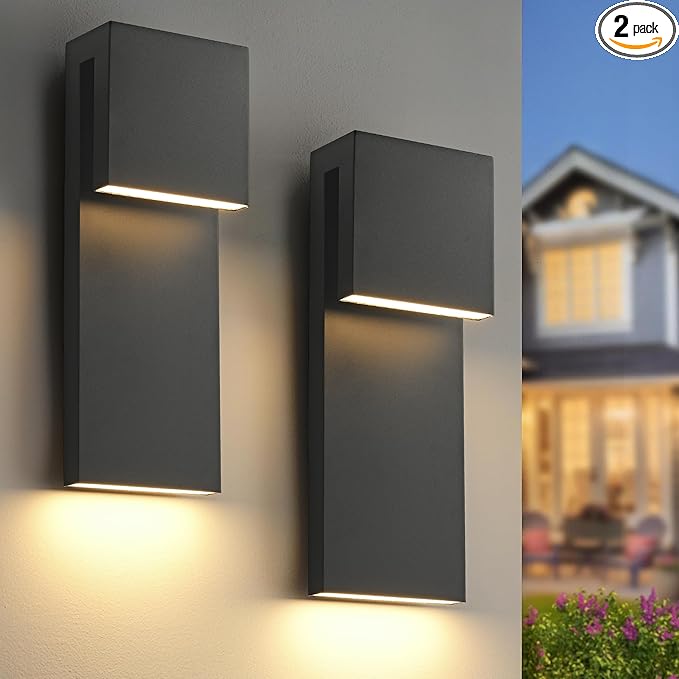 Modern Large Outdoor Wall Lights Integrated LED Outdoor Wall Sconces Lighting by SIONLOM