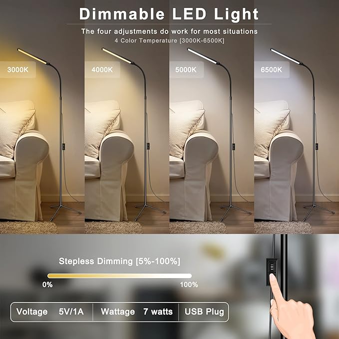 Led Floor Lamp for eyelash extensions Standing light Floor Lamps for Office - Image 6