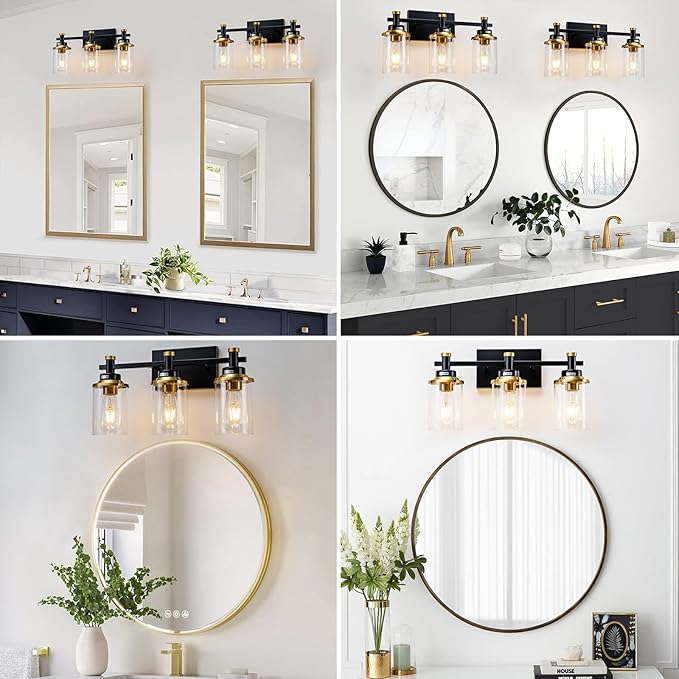 3 Light Bathroom Light Fixtures, Modern Wall Sconces Lighting Wall Lamp - Image 7