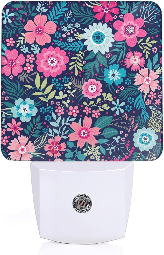 Flower Pink Night Light, Floral Night Light Plug into Wall by ZTHLL