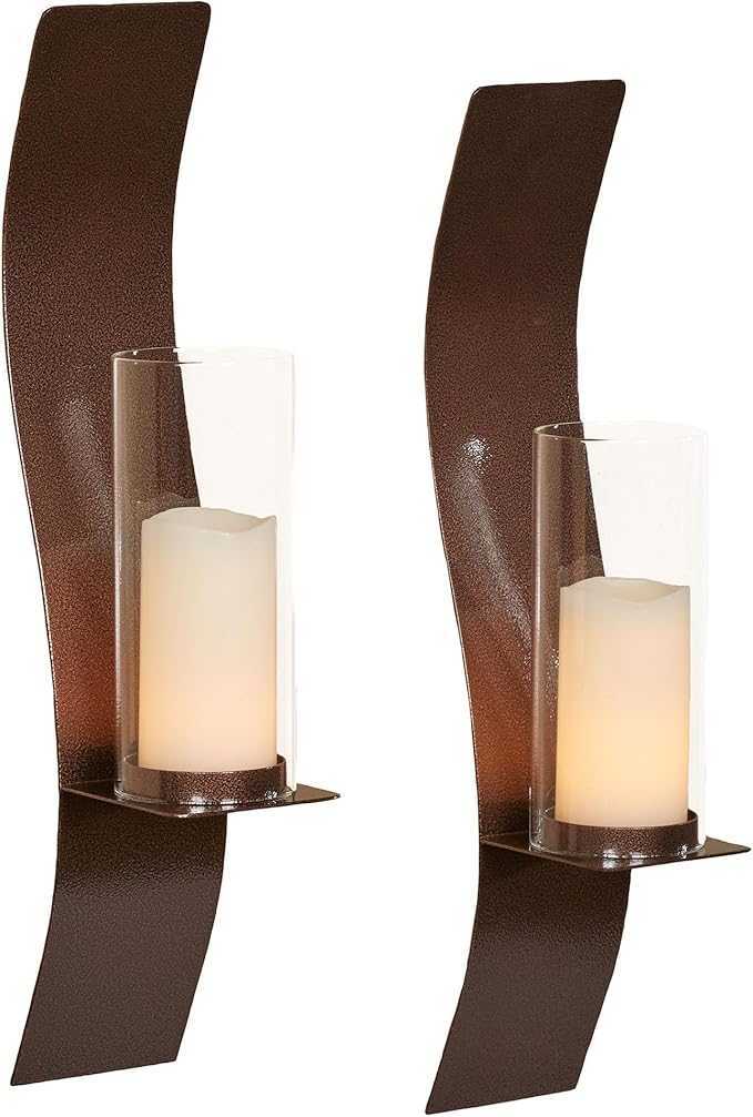 Sinuous Wall Sconce Pair Antique Copper by TouchofClass