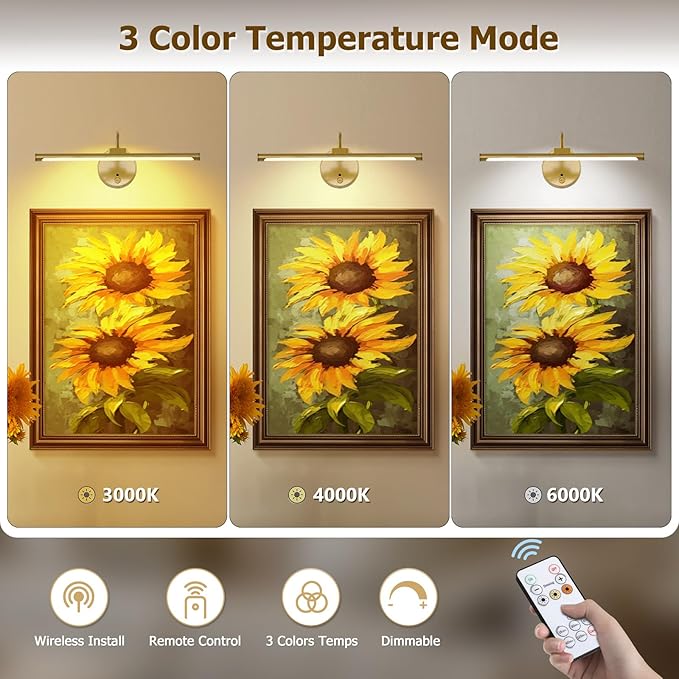 Picture Lights for Wall – Wireless Rechargeable LED Light - Image 4