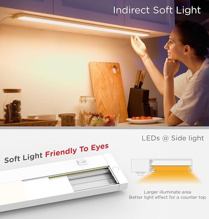 12 Inch Under Cabinet Lighting Plug in, 7W 120V 3 Color 3000K/4000K/5000K - Image 7