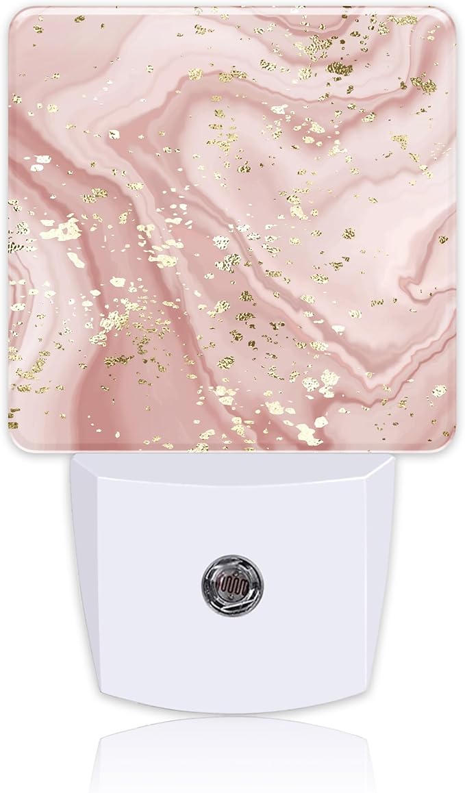 Plug in Night Lights Gold Splatter Texture Liquid Marble Nightlight Plug Into by Uiaoiais