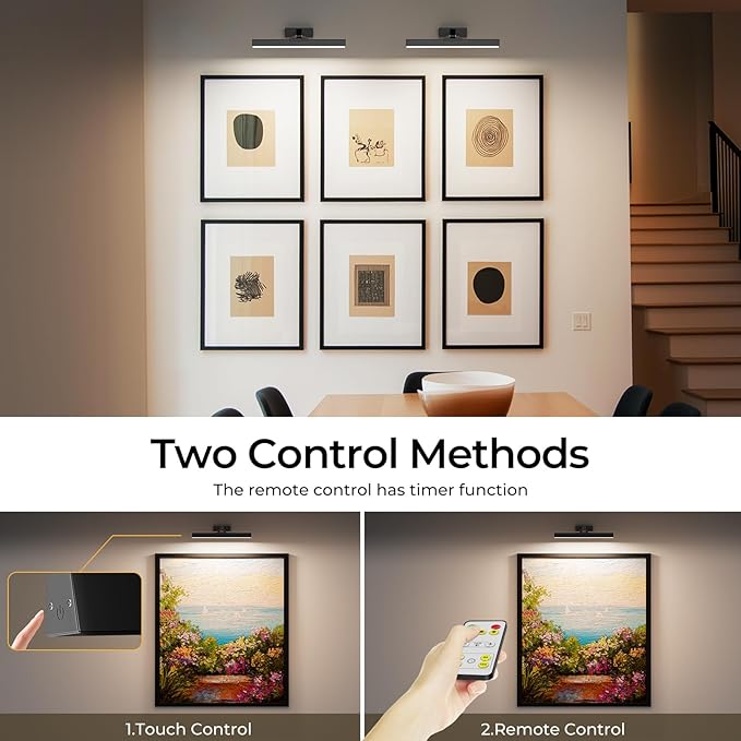 Picture Lights Wall Light 16in CCT Gallery Light | Battery Operated, Remote - Image 6