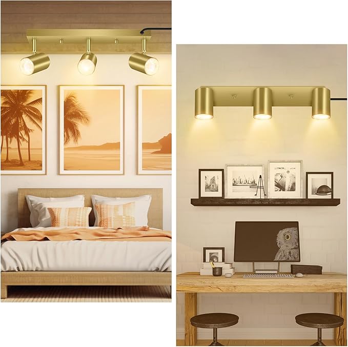 3 Light Track Lighting Kit, Industrial LED Wall Light - Image 7