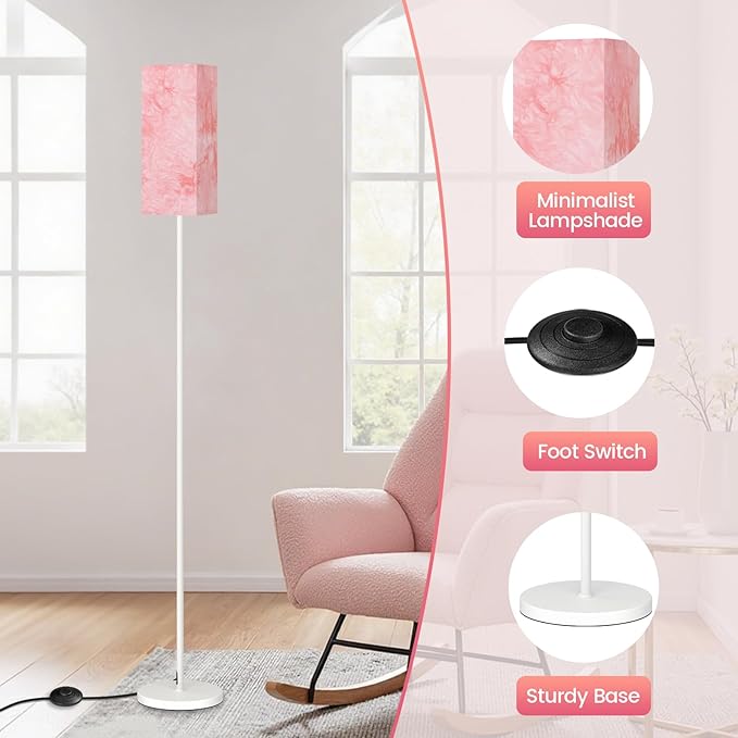 Floor Lamp, Pole Lamp with Foot Switch, Modern Standing Lamp, Minimalist - Image 8