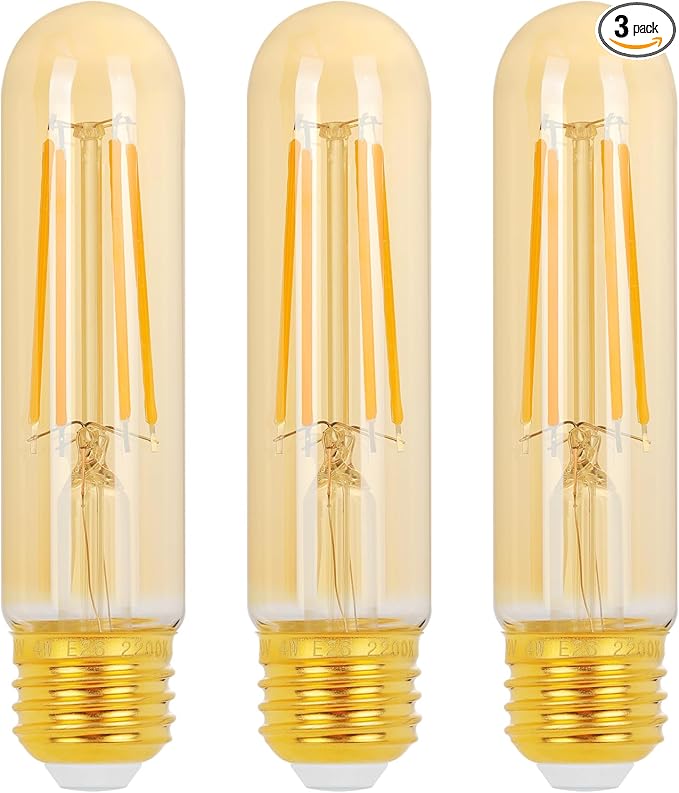 E26 T10 LED Light Bulbs, 5 Inch Vintage Tubular Thin Edison Bulbs, 2200K by Decoaui