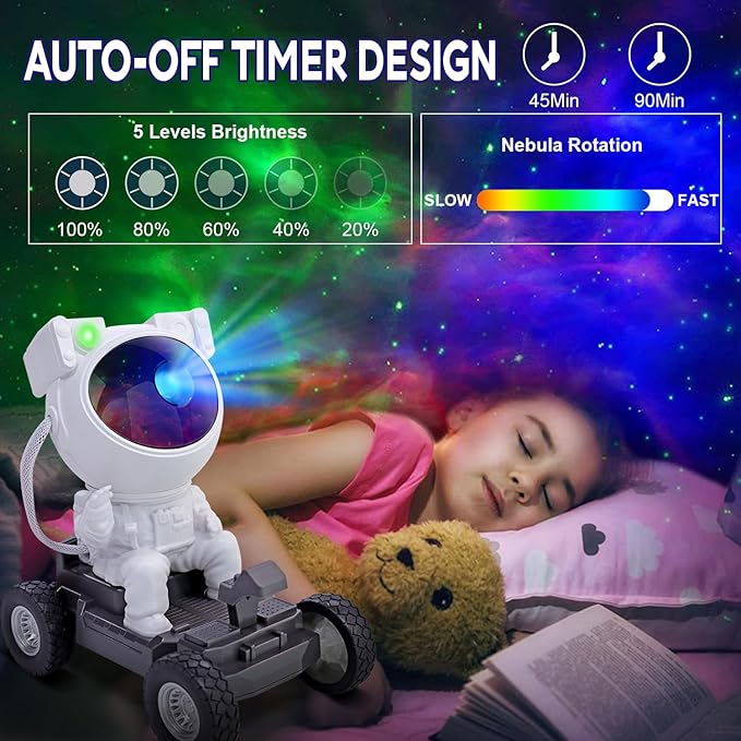 Astronaut Space Man Buddy Projector, 360° Star Projector Galaxy Nebula Light - Image 4