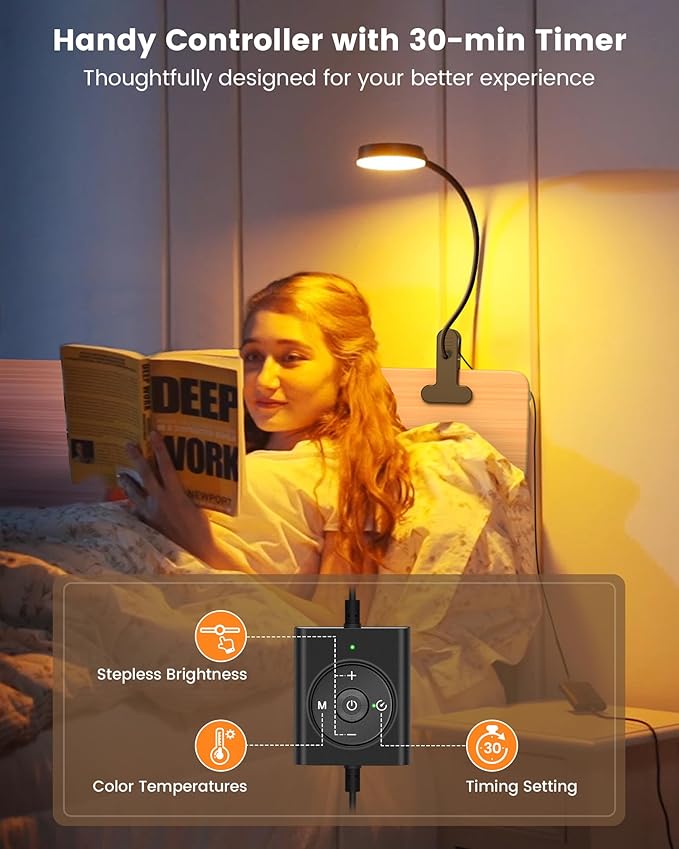 Glocusent 5W 36 LED Reading Clip on Light - Image 5