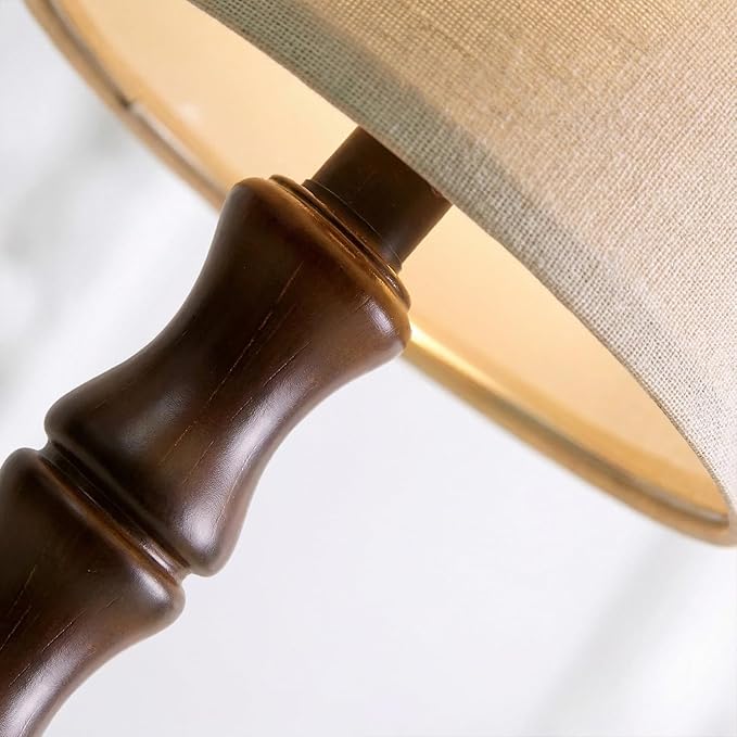 BOBOMOMO 20.5" Classic Table Lamps Set of 2, Farmhouse Nightstand Lamps - Image 3