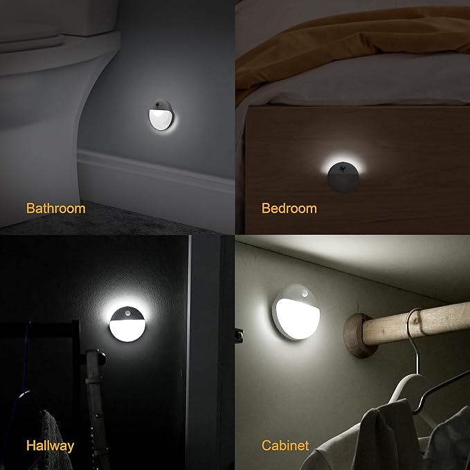 2 Pack Battery Night Light, Toilet Lights, 2.6" Small Motion Senor Light - Image 5