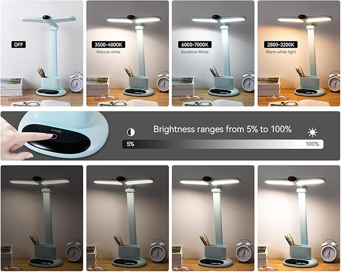 VAVOFO LED Desk Lamp 6785-2700-7000K Adjustable Color Temperature, 700 Lumens - Image 2