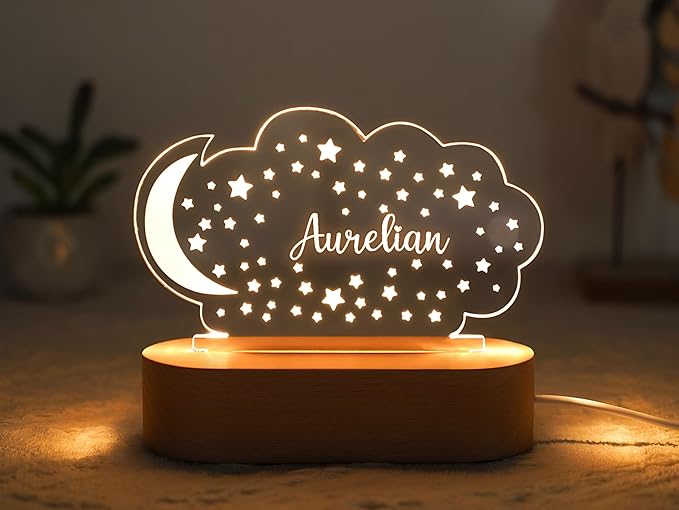 Personalized Night Light for Kids – Custom Baby Girl Gifts, Monogrammed Baby - Image 4