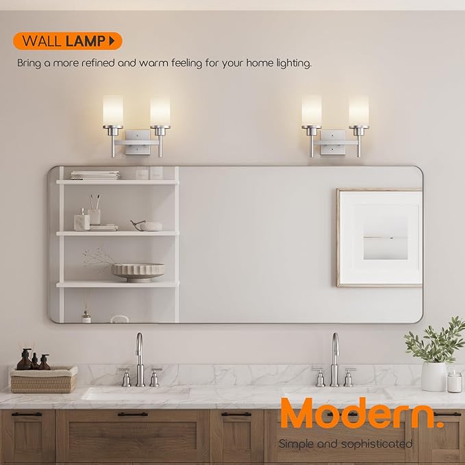 Bathroom Light Fixtures Brushed Nickel Vanity Lights - Image 2