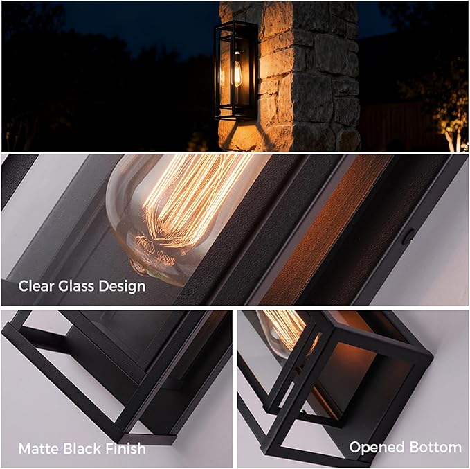 6Pack 18inch Outdoor Wall Light Fixtures, Exterior Waterproof Lanterns - Image 8
