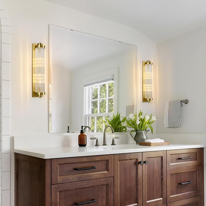 Gold Wall Sconces Set of Two - Image 3