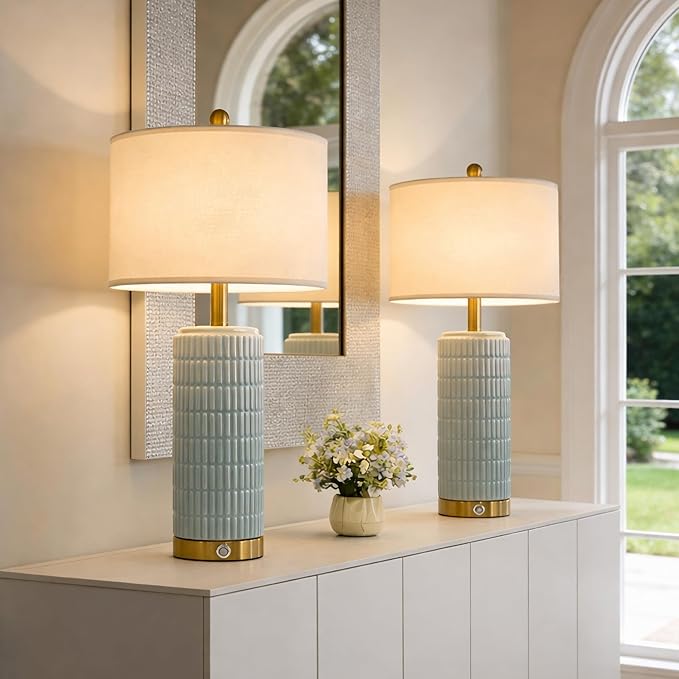 PoKat 25'' Bedside Table Lamps Set of 2 - Image 4