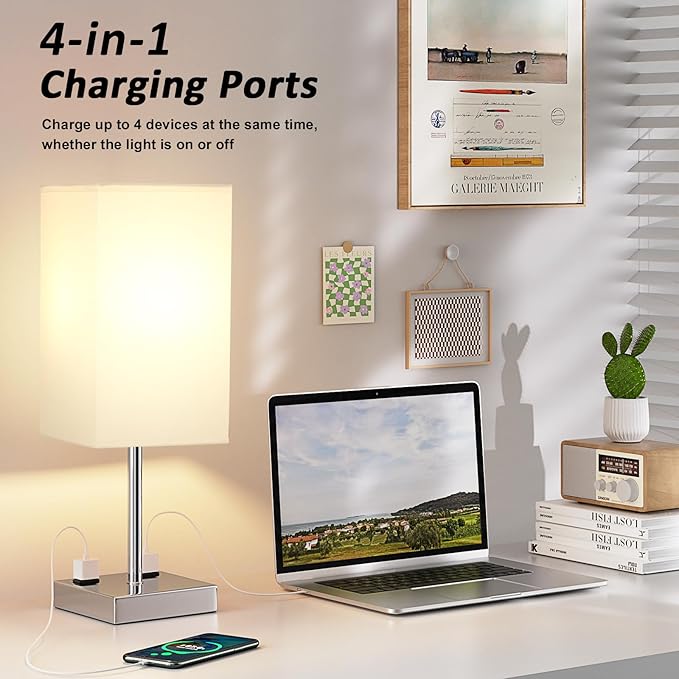 Touch Bedside Table Lamp For Nightstand - Image 3