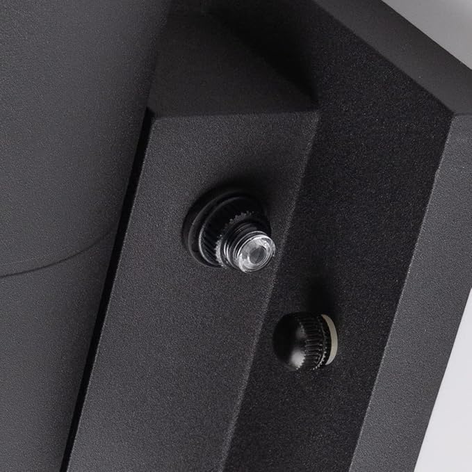 mirrea 12" Dusk to Dawn Outdoor Porch Light Patio Light in 2 Lights Matte Black - Image 4