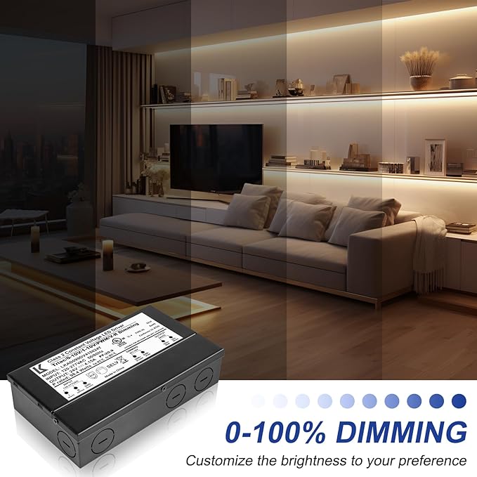 24V 100W Dimmable LED Driver, Triac/ELV/MLV//0-10V/1-10V/PWM/V-R 5-in-1 Power - Image 2