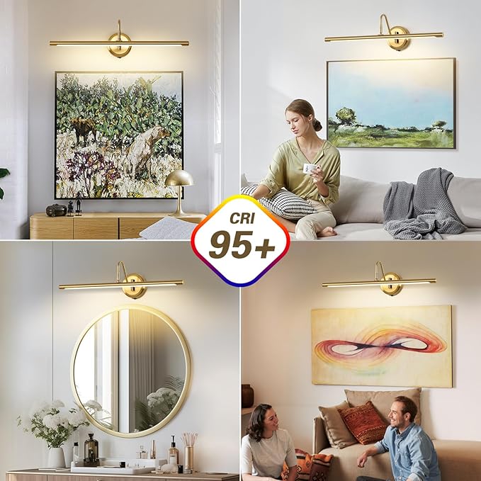 JOOSENLUX Battery Operated Picture Lights Modern Wireless Wall Lights 24.4" - Image 2