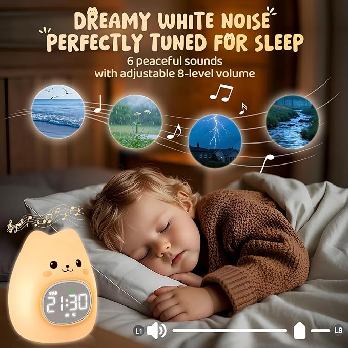 Cat Alarm Clock with Night Light - Image 4