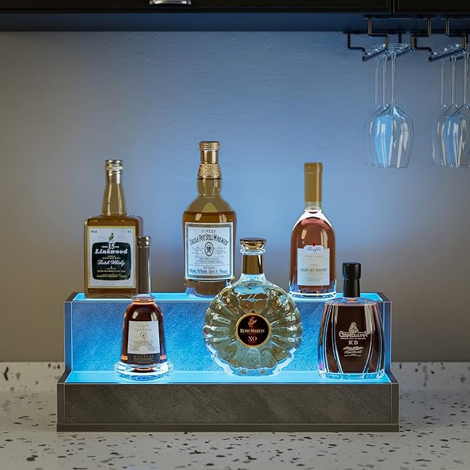 LED Lighted Bar Shelves, 20 Inch Bar Display Shelf, Liquor Bottle Display Shelf - Image 7